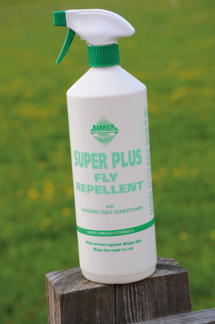 Pictured is Barrier Super Plus Fly Repellent